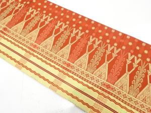 本場筑前博多　更紗模様織り出し　名古屋帯